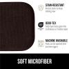 imageGORILLA GRIP Slip Resistant Chair Cushions No Ties Required Memory Foam Pads for Dining Room Kitchen Table Office Rocking Chairs Plush Seat Cover Cushion Pad Home Decor Set of 4 16x16 GrayBrown