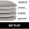 imageGORILLA GRIP Slip Resistant Chair Cushions No Ties Required Memory Foam Pads for Dining Room Kitchen Table Office Rocking Chairs Plush Seat Cover Cushion Pad Home Decor Set of 4 16x16 GrayLight Gray