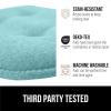 imageGORILLA GRIP Slip Resistant Chair Cushions No Ties Required Memory Foam Pads for Dining Room Kitchen Table Office Rocking Chairs Plush Seat Cover Cushion Pad Home Decor Set of 4 16x16 GrayTufted Turquoise