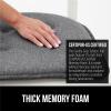 imageGORILLA GRIP Slip Resistant Chair Cushions No Ties Required Memory Foam Pads for Dining Room Kitchen Table Office Rocking Chairs Plush Seat Cover Cushion Pad Home Decor Set of 4 16x16 GrayGrey