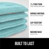 imageGORILLA GRIP Slip Resistant Chair Cushions No Ties Required Memory Foam Pads for Dining Room Kitchen Table Office Rocking Chairs Plush Seat Cover Cushion Pad Home Decor Set of 4 16x16 GrayTufted Turquoise
