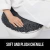 imageGORILLA GRIP Soft Chenille Bathroom Toilet Lid Cover Machine Washable Seat Covers 195x185 Stays in Place Rubber Backing Fits Most Round Elongated and Oblong Lids Accessories Decor GrayCharcoal