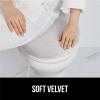 imageGORILLA GRIP Soft Chenille Bathroom Toilet Lid Cover Machine Washable Seat Covers 195x185 Stays in Place Rubber Backing Fits Most Round Elongated and Oblong Lids Accessories Decor GrayLight Gray