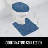 imageGORILLA GRIP Soft Chenille Bathroom Toilet Lid Cover Machine Washable Seat Covers 195x185 Stays in Place Rubber Backing Fits Most Round Elongated and Oblong Lids Accessories Decor GrayBlue