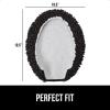 imageGORILLA GRIP Soft Chenille Bathroom Toilet Lid Cover Machine Washable Seat Covers 195x185 Stays in Place Rubber Backing Fits Most Round Elongated and Oblong Lids Accessories Decor GrayBlack
