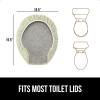imageGORILLA GRIP Soft Chenille Bathroom Toilet Lid Cover Machine Washable Seat Covers 195x185 Stays in Place Rubber Backing Fits Most Round Elongated and Oblong Lids Accessories Decor GraySage