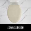 imageGORILLA GRIP Soft Chenille Bathroom Toilet Lid Cover Machine Washable Seat Covers 195x185 Stays in Place Rubber Backing Fits Most Round Elongated and Oblong Lids Accessories Decor GrayChampagne