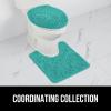 imageGORILLA GRIP Soft Chenille Bathroom Toilet Lid Cover Machine Washable Seat Covers 195x185 Stays in Place Rubber Backing Fits Most Round Elongated and Oblong Lids Accessories Decor GrayTurquoise