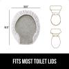 imageGORILLA GRIP Soft Chenille Bathroom Toilet Lid Cover Machine Washable Seat Covers 195x185 Stays in Place Rubber Backing Fits Most Round Elongated and Oblong Lids Accessories Decor GrayLight Gray