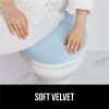 imageGORILLA GRIP Soft Chenille Bathroom Toilet Lid Cover Machine Washable Seat Covers 195x185 Stays in Place Rubber Backing Fits Most Round Elongated and Oblong Lids Accessories Decor GrayLight Blue