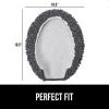 imageGORILLA GRIP Soft Chenille Bathroom Toilet Lid Cover Machine Washable Seat Covers 195x185 Stays in Place Rubber Backing Fits Most Round Elongated and Oblong Lids Accessories Decor GrayCharcoal