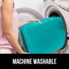 imageGORILLA GRIP Soft Chenille Bathroom Toilet Lid Cover Machine Washable Seat Covers 195x185 Stays in Place Rubber Backing Fits Most Round Elongated and Oblong Lids Accessories Decor GrayTurquoise