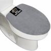 imageGORILLA GRIP Soft Chenille Bathroom Toilet Lid Cover Machine Washable Seat Covers 195x185 Stays in Place Rubber Backing Fits Most Round Elongated and Oblong Lids Accessories Decor GrayGrey