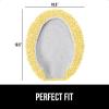 imageGORILLA GRIP Soft Chenille Bathroom Toilet Lid Cover Machine Washable Seat Covers 195x185 Stays in Place Rubber Backing Fits Most Round Elongated and Oblong Lids Accessories Decor GrayYellow