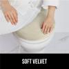 imageGORILLA GRIP Soft Chenille Bathroom Toilet Lid Cover Machine Washable Seat Covers 195x185 Stays in Place Rubber Backing Fits Most Round Elongated and Oblong Lids Accessories Decor GrayChampagne
