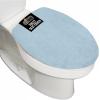 imageGORILLA GRIP Soft Chenille Bathroom Toilet Lid Cover Machine Washable Seat Covers 195x185 Stays in Place Rubber Backing Fits Most Round Elongated and Oblong Lids Accessories Decor GrayLight Blue