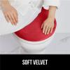 imageGORILLA GRIP Soft Chenille Bathroom Toilet Lid Cover Machine Washable Seat Covers 195x185 Stays in Place Rubber Backing Fits Most Round Elongated and Oblong Lids Accessories Decor GrayRed
