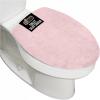 imageGORILLA GRIP Soft Chenille Bathroom Toilet Lid Cover Machine Washable Seat Covers 195x185 Stays in Place Rubber Backing Fits Most Round Elongated and Oblong Lids Accessories Decor GrayLight Pink