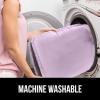 imageGORILLA GRIP Soft Chenille Bathroom Toilet Lid Cover Machine Washable Seat Covers 195x185 Stays in Place Rubber Backing Fits Most Round Elongated and Oblong Lids Accessories Decor GrayLight Purple