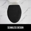 imageGORILLA GRIP Soft Chenille Bathroom Toilet Lid Cover Machine Washable Seat Covers 195x185 Stays in Place Rubber Backing Fits Most Round Elongated and Oblong Lids Accessories Decor GrayBlack