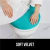 imageGORILLA GRIP Soft Chenille Bathroom Toilet Lid Cover Machine Washable Seat Covers 195x185 Stays in Place Rubber Backing Fits Most Round Elongated and Oblong Lids Accessories Decor GrayTurquoise