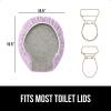 imageGORILLA GRIP Soft Chenille Bathroom Toilet Lid Cover Machine Washable Seat Covers 195x185 Stays in Place Rubber Backing Fits Most Round Elongated and Oblong Lids Accessories Decor GrayLight Purple