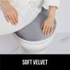 imageGORILLA GRIP Soft Chenille Bathroom Toilet Lid Cover Machine Washable Seat Covers 195x185 Stays in Place Rubber Backing Fits Most Round Elongated and Oblong Lids Accessories Decor GrayGrey