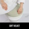 imageGORILLA GRIP Soft Chenille Bathroom Toilet Lid Cover Machine Washable Seat Covers 195x185 Stays in Place Rubber Backing Fits Most Round Elongated and Oblong Lids Accessories Decor GraySage
