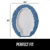 imageGORILLA GRIP Soft Chenille Bathroom Toilet Lid Cover Machine Washable Seat Covers 195x185 Stays in Place Rubber Backing Fits Most Round Elongated and Oblong Lids Accessories Decor GrayBlue