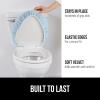 imageGORILLA GRIP Soft Chenille Bathroom Toilet Lid Cover Machine Washable Seat Covers 195x185 Stays in Place Rubber Backing Fits Most Round Elongated and Oblong Lids Accessories Decor GrayLight Blue