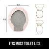 imageGORILLA GRIP Soft Chenille Bathroom Toilet Lid Cover Machine Washable Seat Covers 195x185 Stays in Place Rubber Backing Fits Most Round Elongated and Oblong Lids Accessories Decor GrayLight Pink