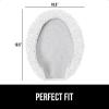 imageGORILLA GRIP Soft Chenille Bathroom Toilet Lid Cover Machine Washable Seat Covers 195x185 Stays in Place Rubber Backing Fits Most Round Elongated and Oblong Lids Accessories Decor GrayWhite