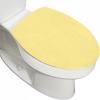 imageGORILLA GRIP Soft Chenille Bathroom Toilet Lid Cover Machine Washable Seat Covers 195x185 Stays in Place Rubber Backing Fits Most Round Elongated and Oblong Lids Accessories Decor GrayYellow