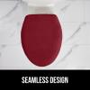 imageGORILLA GRIP Soft Chenille Bathroom Toilet Lid Cover Machine Washable Seat Covers 195x185 Stays in Place Rubber Backing Fits Most Round Elongated and Oblong Lids Accessories Decor GrayBurgundy