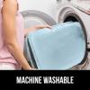 imageGORILLA GRIP Soft Chenille Bathroom Toilet Lid Cover Machine Washable Seat Covers 195x185 Stays in Place Rubber Backing Fits Most Round Elongated and Oblong Lids Accessories Decor GrayLight Blue