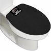 imageGORILLA GRIP Soft Chenille Bathroom Toilet Lid Cover Machine Washable Seat Covers 195x185 Stays in Place Rubber Backing Fits Most Round Elongated and Oblong Lids Accessories Decor GrayBlack