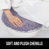 imageGORILLA GRIP Soft Chenille Bathroom Toilet Lid Cover Machine Washable Seat Covers 195x185 Stays in Place Rubber Backing Fits Most Round Elongated and Oblong Lids Accessories Decor GrayLight Purple