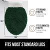imageGORILLA GRIP Soft Chenille Bathroom Toilet Lid Cover Machine Washable Seat Covers 195x185 Stays in Place Rubber Backing Fits Most Round Elongated and Oblong Lids Accessories Decor GrayHunter Green