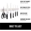 imageGORILLA GRIP Stainless Steel Magnetic Knife Holder for Wall 16 Inch MultiPurpose Magnet Bar for Knives Tools Art Supplies Heavy Duty Strip Holds Up to 6 lbs Kitchen Organizer Drilling RequiredSilver