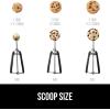 imageGORILLA GRIP Stainless Steel Multipurpose BPAFree Spring Scoop 2 TBSP Melon Ballers Cookie Dough Scoops Perfect Portion Sizes Easy Squeeze and Clean Release Scooper Size 40 WhiteBlack