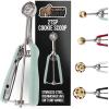 imageGORILLA GRIP Stainless Steel Multipurpose BPAFree Spring Scoop 2 TBSP Melon Ballers Cookie Dough Scoops Perfect Portion Sizes Easy Squeeze and Clean Release Scooper Size 40 WhiteMint
