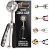 imageGORILLA GRIP Stainless Steel Multipurpose BPAFree Spring Scoop 2 TBSP Melon Ballers Cookie Dough Scoops Perfect Portion Sizes Easy Squeeze and Clean Release Scooper Size 40 WhiteBlack