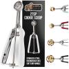 imageGORILLA GRIP Stainless Steel Multipurpose BPAFree Spring Scoop 2 TBSP Melon Ballers Cookie Dough Scoops Perfect Portion Sizes Easy Squeeze and Clean Release Scooper Size 40 WhiteWhite