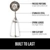 imageGORILLA GRIP Stainless Steel Multipurpose BPAFree Spring Scoop 2 TBSP Melon Ballers Cookie Dough Scoops Perfect Portion Sizes Easy Squeeze and Clean Release Scooper Size 40 WhiteWhite