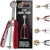 imageGORILLA GRIP Stainless Steel Multipurpose BPAFree Spring Scoop 2 TBSP Melon Ballers Cookie Dough Scoops Perfect Portion Sizes Easy Squeeze and Clean Release Scooper Size 40 WhiteRed