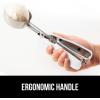 imageGORILLA GRIP Stainless Steel Multipurpose BPAFree Spring Scoop 2 TBSP Melon Ballers Cookie Dough Scoops Perfect Portion Sizes Easy Squeeze and Clean Release Scooper Size 40 WhiteWhite