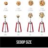 imageGORILLA GRIP Stainless Steel Multipurpose BPAFree Spring Scoop 2 TBSP Melon Ballers Cookie Dough Scoops Perfect Portion Sizes Easy Squeeze and Clean Release Scooper Size 40 WhiteRed