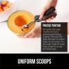 imageGORILLA GRIP Stainless Steel Multipurpose BPAFree Spring Scoop 2 TBSP Melon Ballers Cookie Dough Scoops Perfect Portion Sizes Easy Squeeze and Clean Release Scooper Size 40 WhiteBlack