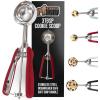imageGORILLA GRIP Stainless Steel Multipurpose BPAFree Spring Scoop 2 TBSP Melon Ballers Cookie Dough Scoops Perfect Portion Sizes Easy Squeeze and Clean Release Scooper Size 40 WhiteRed