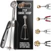 imageGORILLA GRIP Stainless Steel Multipurpose BPAFree Spring Scoop 2 TBSP Melon Ballers Cookie Dough Scoops Perfect Portion Sizes Easy Squeeze and Clean Release Scooper Size 40 WhiteBlack